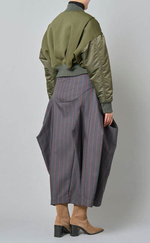 プリーツバックMA-1ショートブルゾン