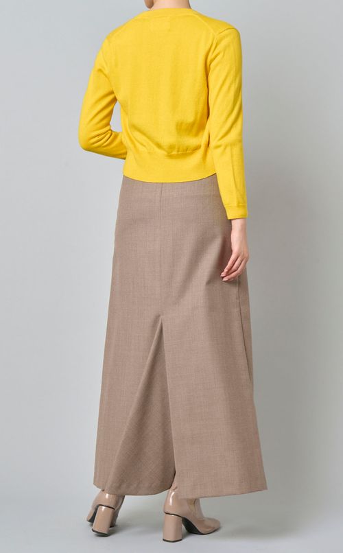 ウール混クルーネックカーディガン