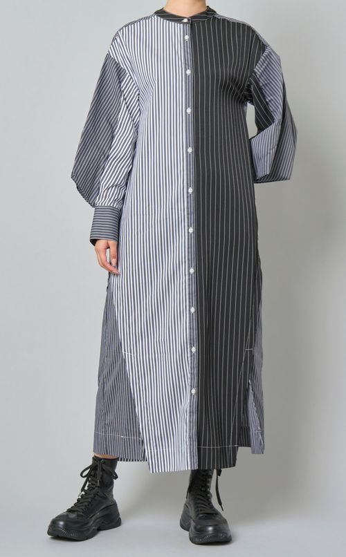 トライアングルタックシャツワンピース