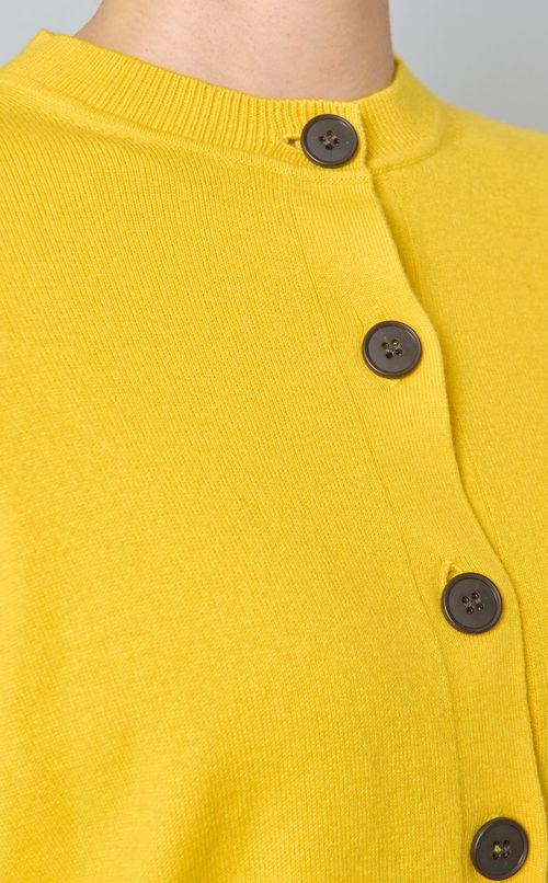 ウール混クルーネックカーディガン