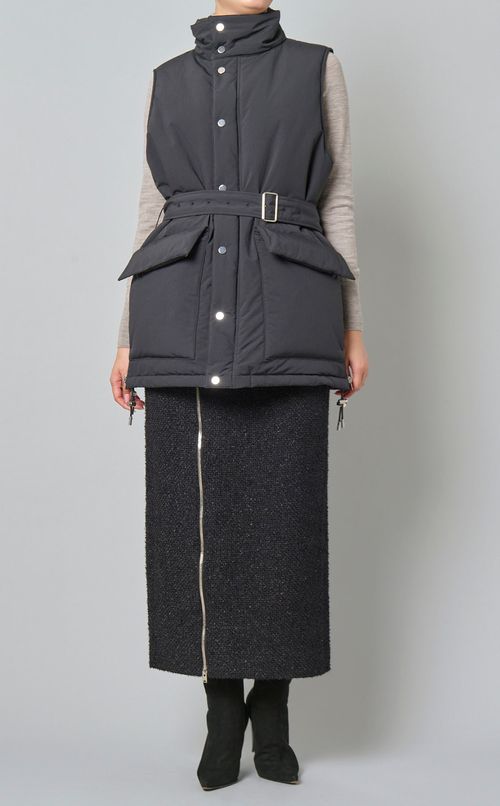 サイドジップツイードスカート