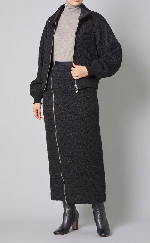 サイドジップツイードスカート