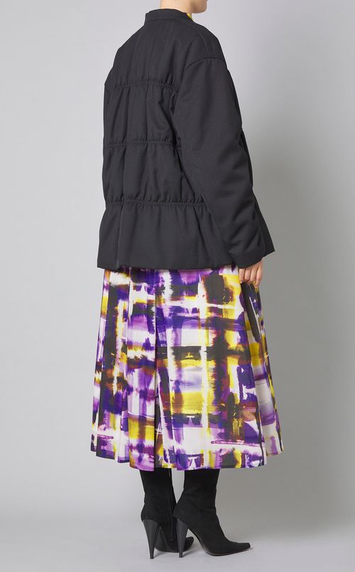 シャーリング中綿ウールブルゾン