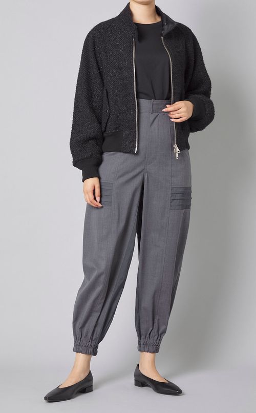 ツイードショート丈ブルゾン