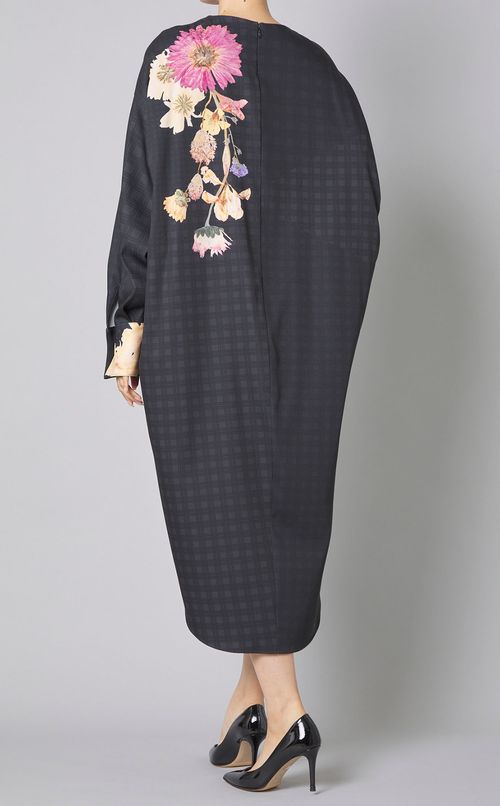 フラワープリントコクーンワンピース