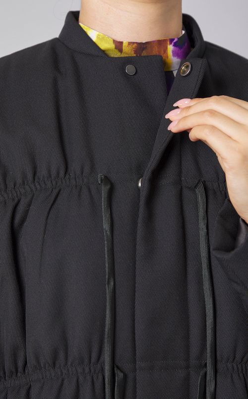 シャーリング中綿ウールブルゾン