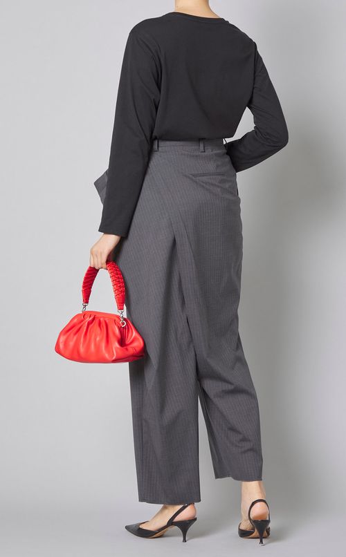 ラムレザーがま口バッグ