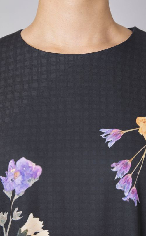 フラワープリントコクーンワンピース