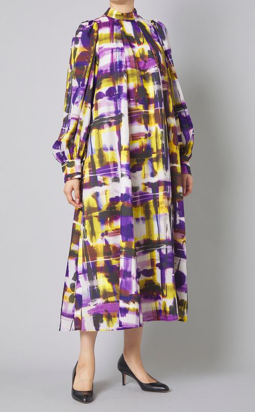 チェックプリントバックリボンワンピース