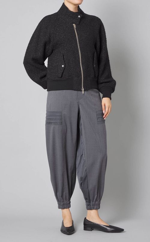 ツイードショート丈ブルゾン