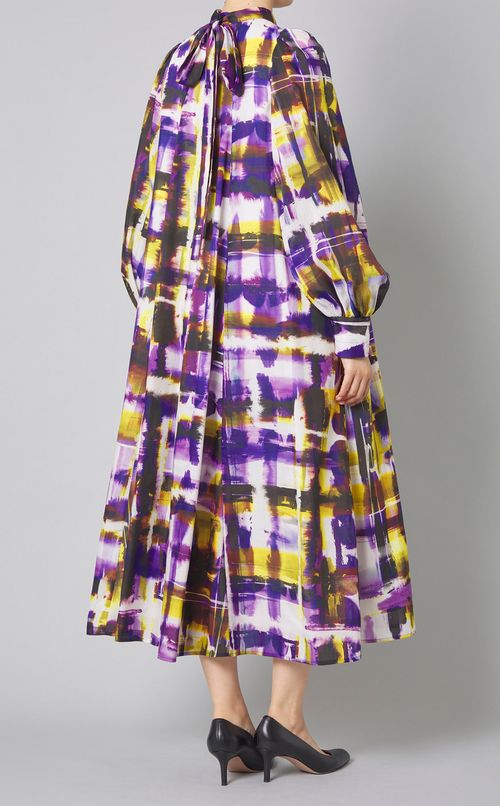 チェックプリントバックリボンワンピース