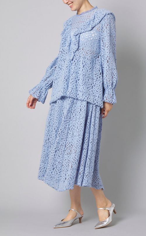 モールレースフレアスカート