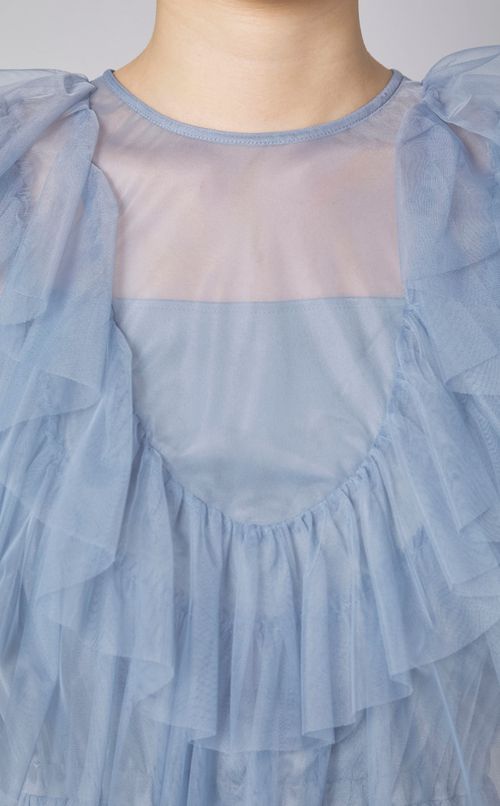 チュールランダムフリルワンピース