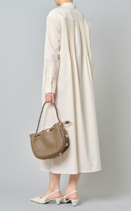 ピンタックシャツワンピース