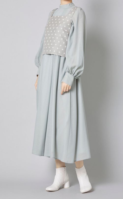 バックリボンギャザーワンピース