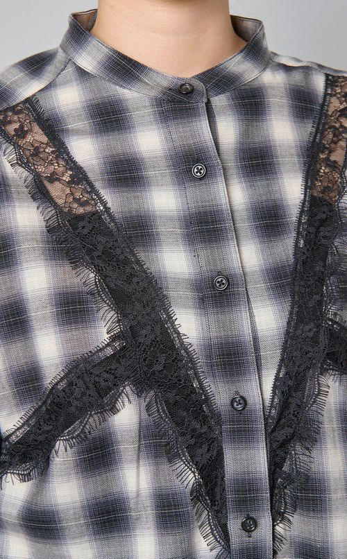 オンブレーフリルスリーブシャツ