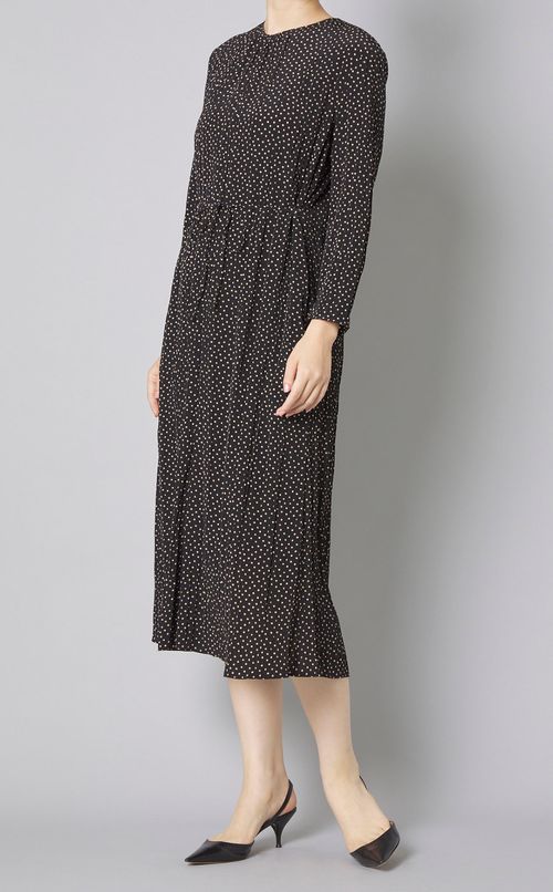 ミニドットランダムプリーツワンピース