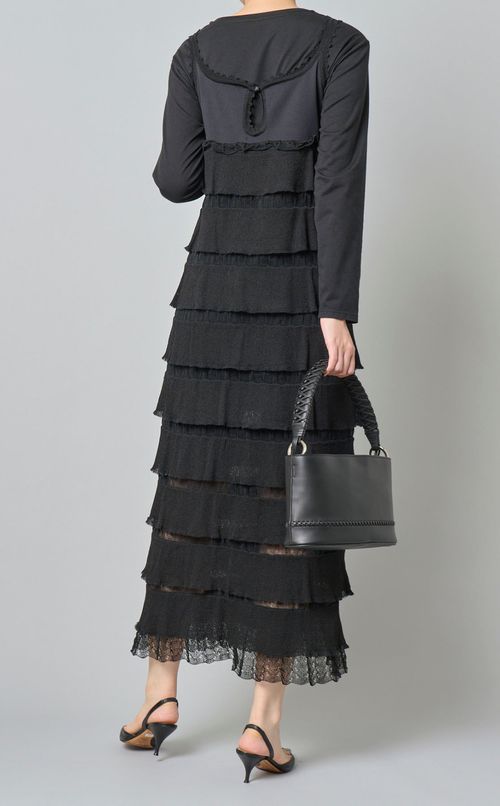 ティアードフリルロングワンピース