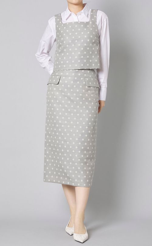 ドットフラップタイトストレートスカート