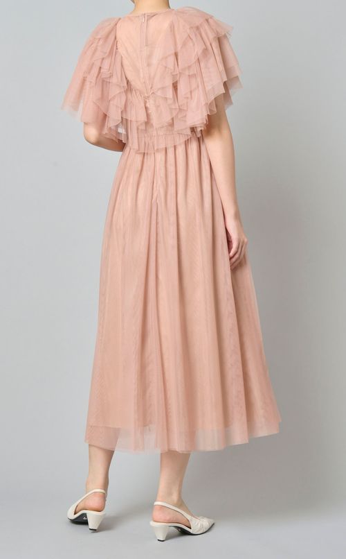 チュールランダムフリルワンピース