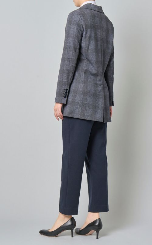 ウールグレンチェックダブルジャケット