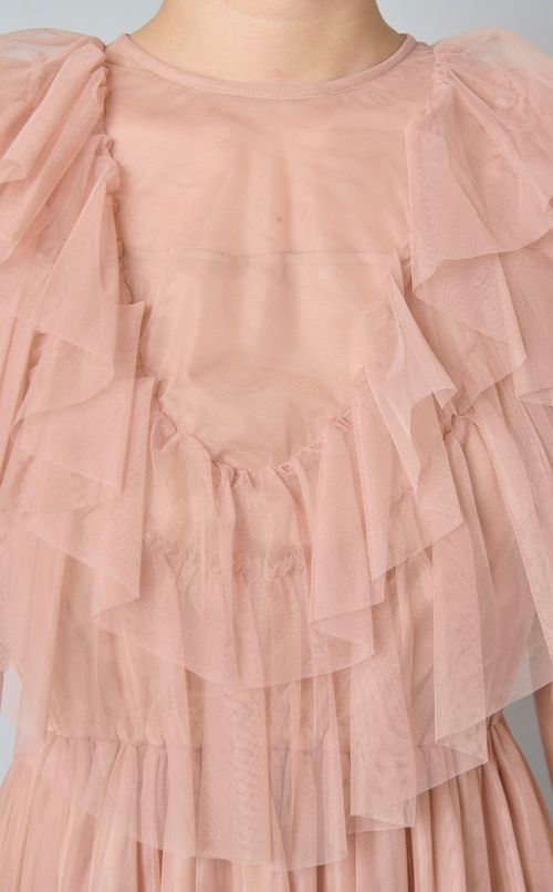 チュールランダムフリルワンピース