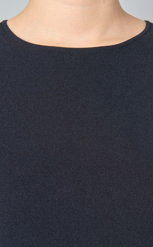 異素材コンビストレートワンピース