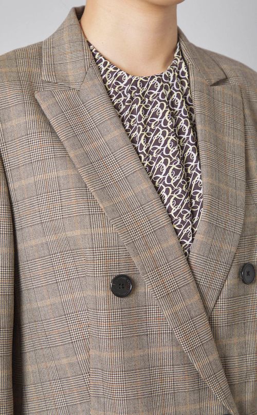 チェックダブルジャケット