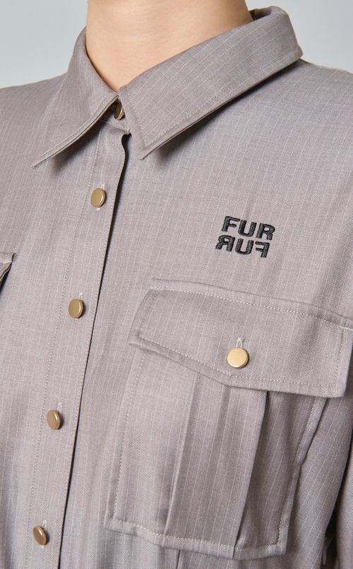 ベルト付シャツワンピース