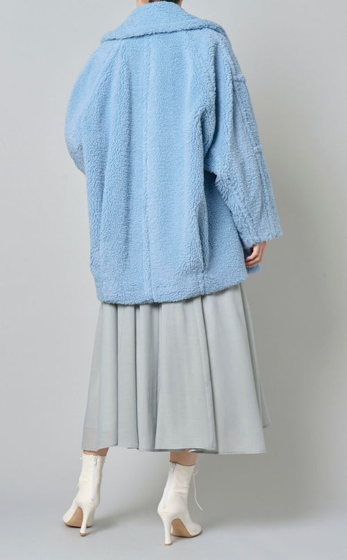 ビッグシルエットワイドボアピーコート