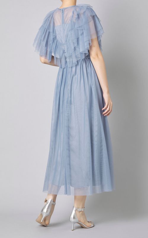 チュールランダムフリルワンピース