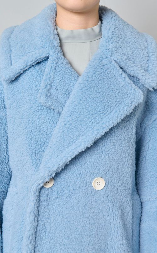 ビッグシルエットワイドボアピーコート