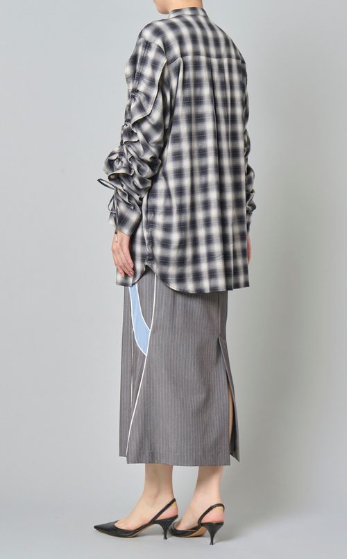 オンブレーフリルスリーブシャツ