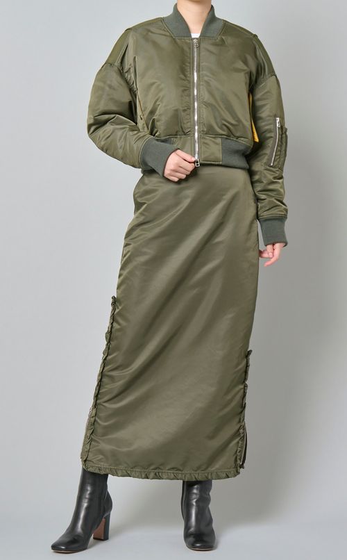 プリーツバックMA-1ショートブルゾン