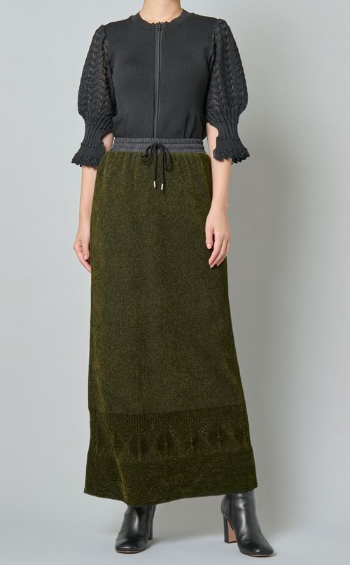 パフスリーブダブルジップカーディガン