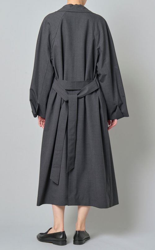 ウール混ステンカラーコート