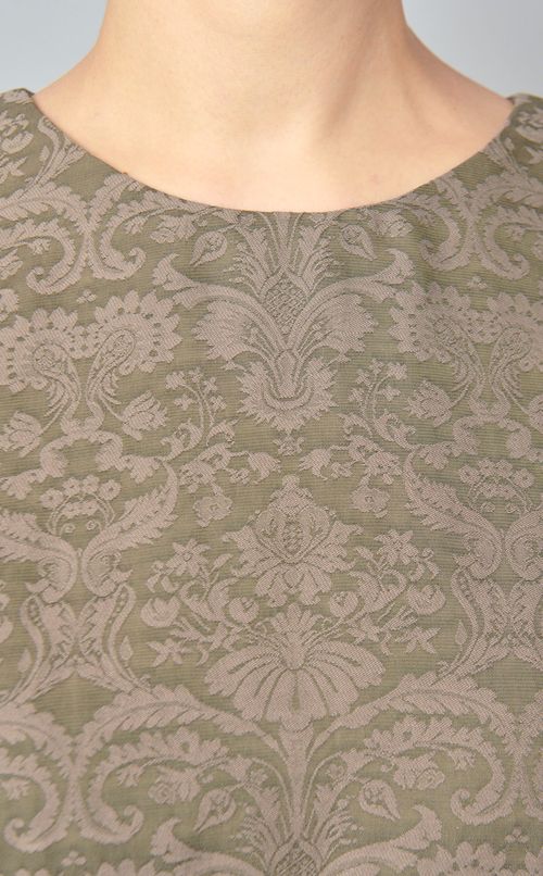 ジャガードシアースリーブワンピース