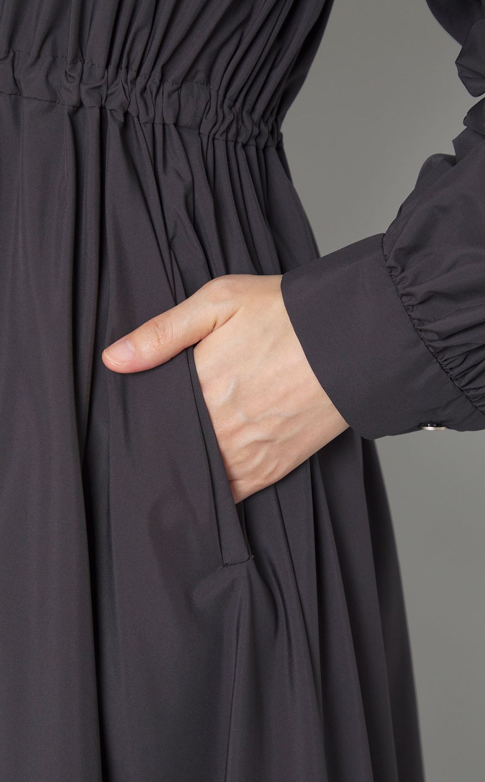 リモンタフタギャザーコートワンピース