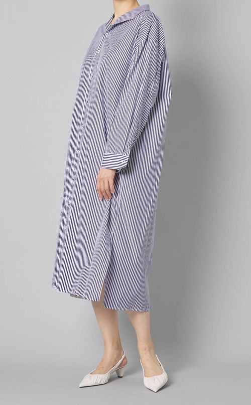 オープンカラーシャツワンピース