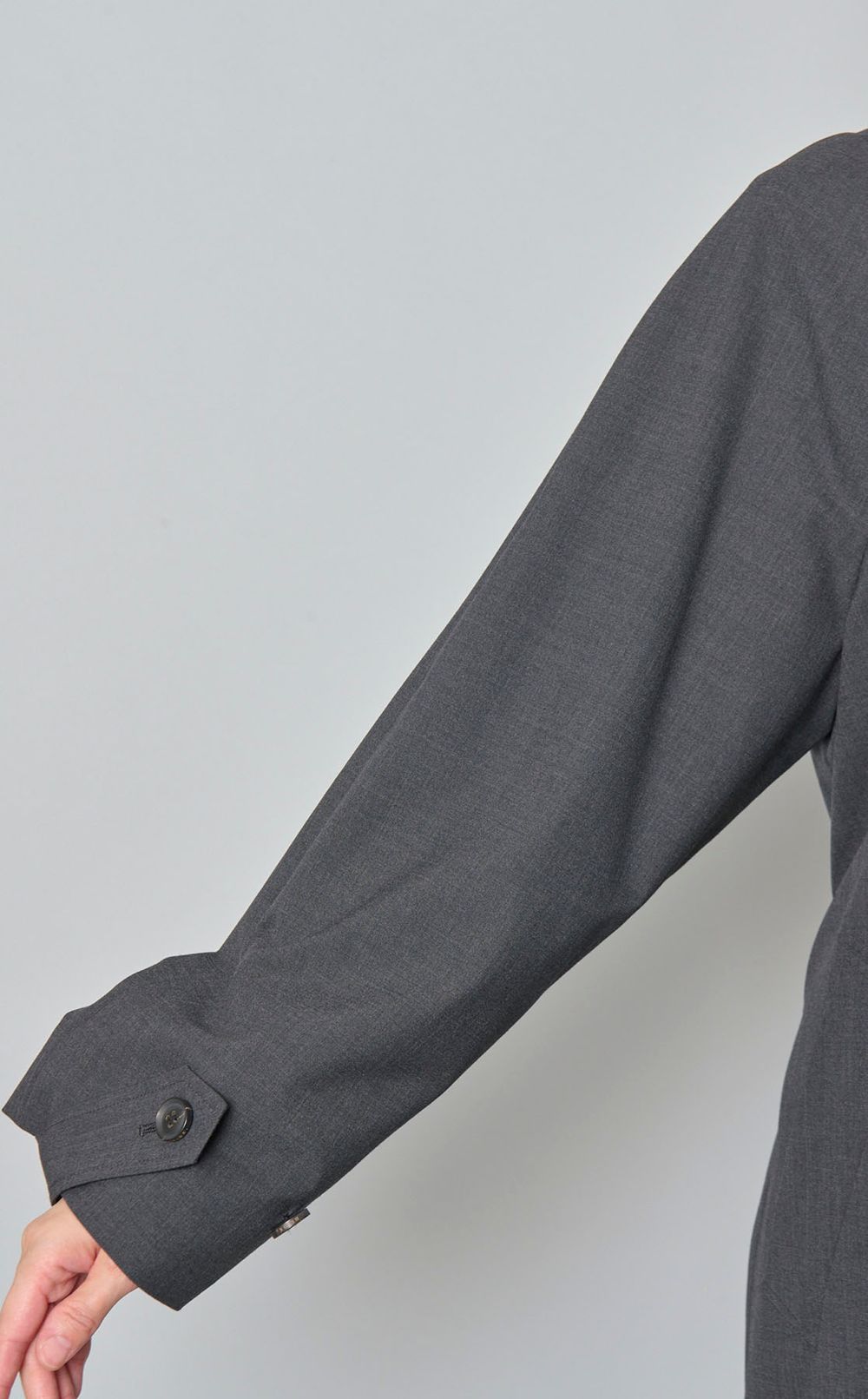 ウール混ステンカラーコート