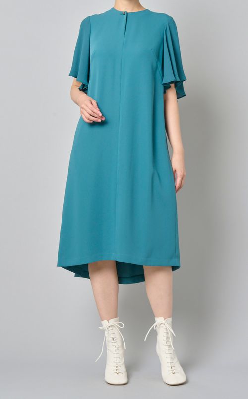 ドレープクロスフレアスリーブワンピース