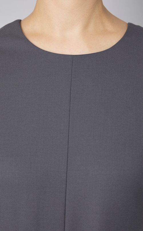 クルーネックフラップポケットワンピース