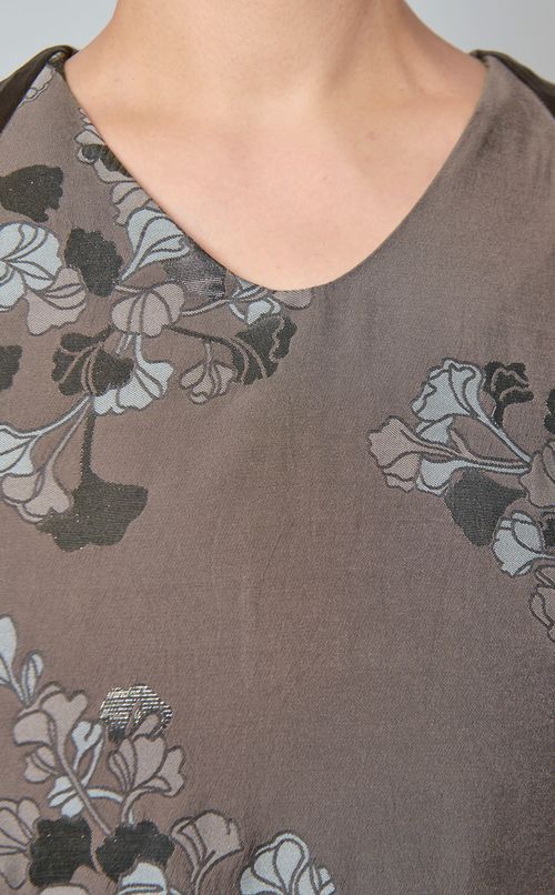 フラワージャガードリボン付ワンピース