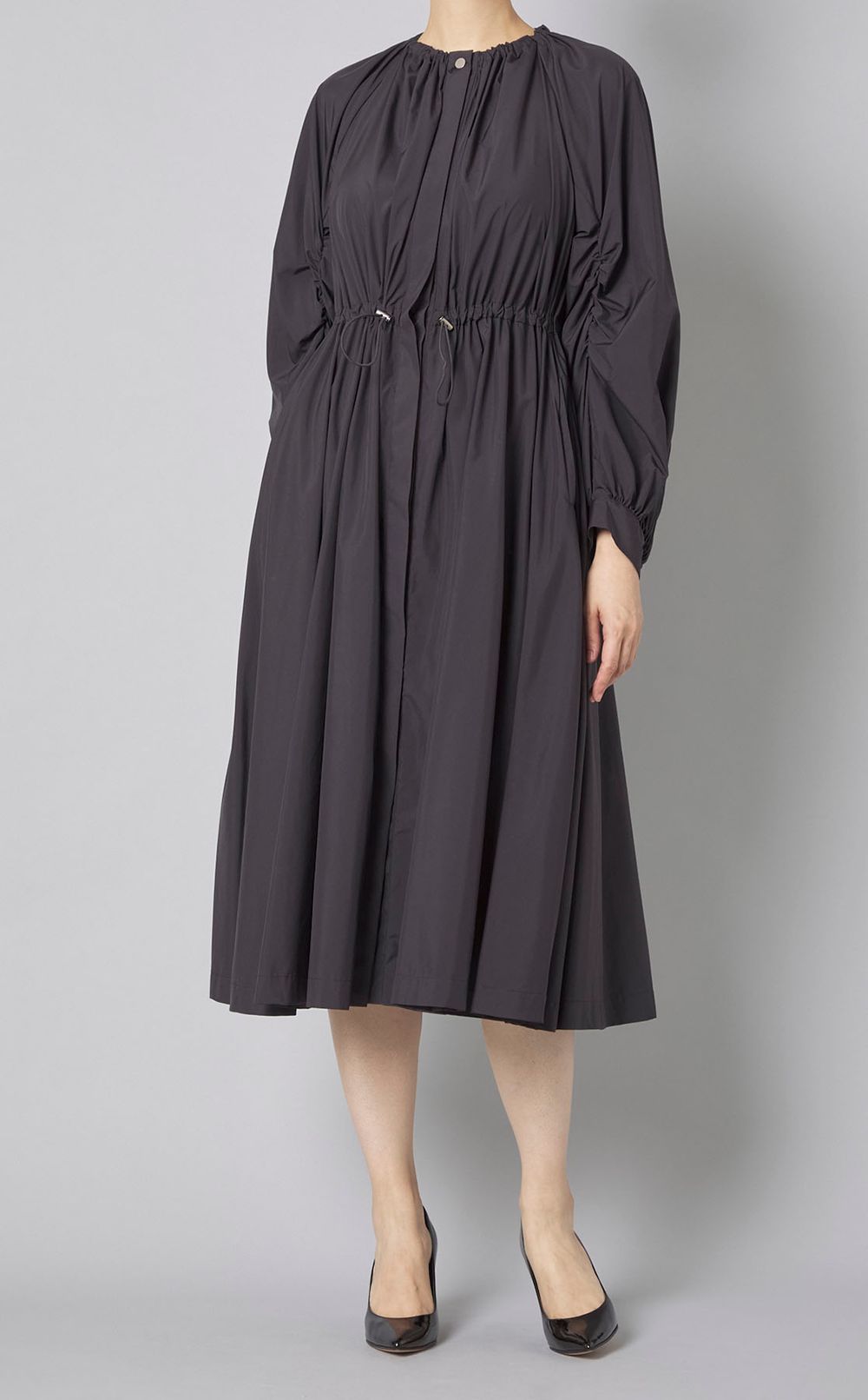 リモンタフタギャザーコートワンピース