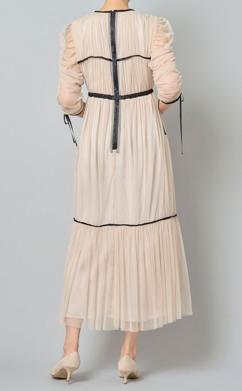 マイクロチュールドレープワンピース