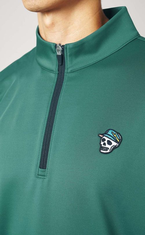 【手洗い可】ハーフジッププルオーバー