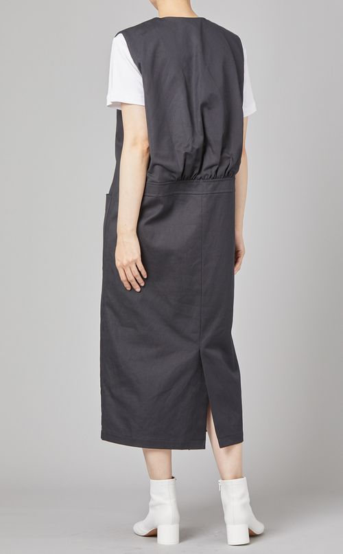 コットンリネンノースリーブワンピース