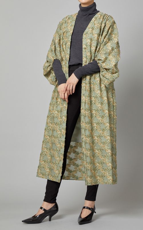 ボタニカルジャガードドレス