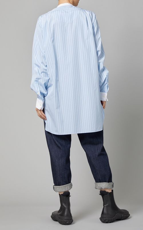 ストライプポプリンブラウス