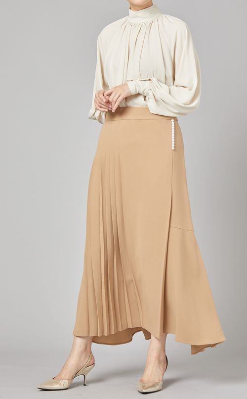 パール付プリーツスカート